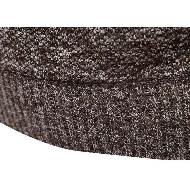 Autumn and Winter High Collar Velvet Thick Sweater Pullover Bottoming Shirt Men's Solid Color Top