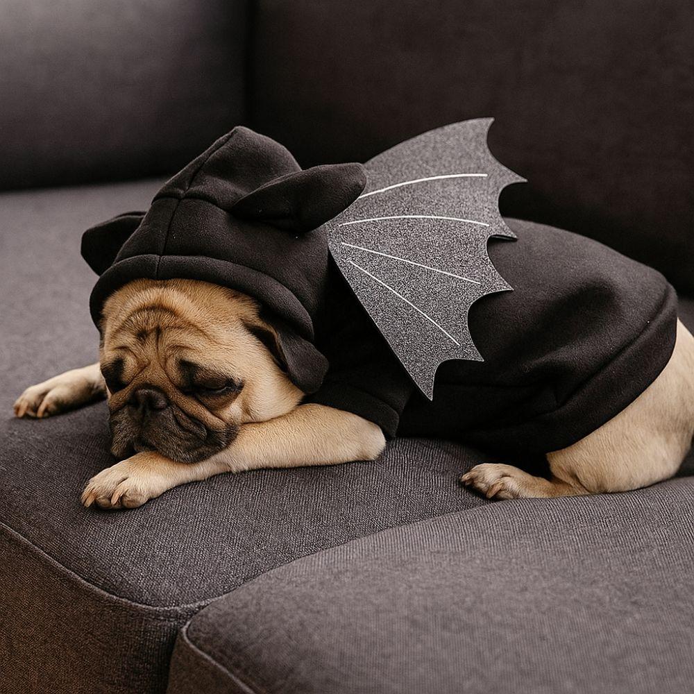 Lässig Lässig Halloween Haustierkleidung Mode Warm Hund Fledermaus Kapuzenpullover Weich mit Flügeln Hundepullover Festival Party