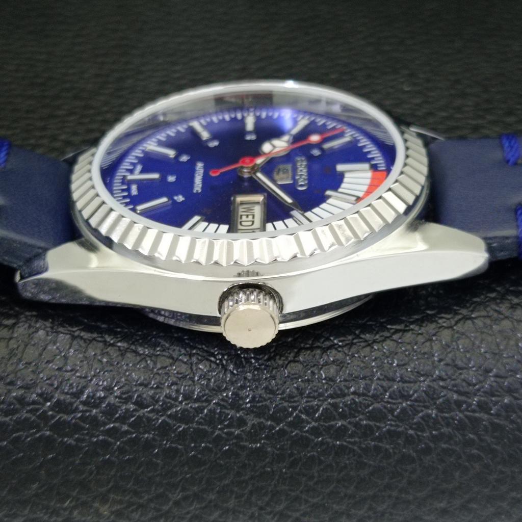 SEIKO 5 AUTOMATIC VINTAGE REFURBISHED 6309A JAPAN MENS BLUE DIAL WATCH a440710-4 Sk-a440710