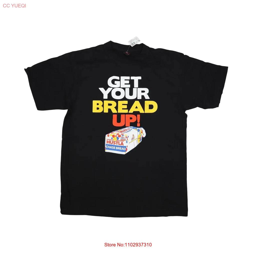 Get Your Bread Up T Shirt Unisexs Xl Black Hustla Chase Streetwear Vintage Versatile Top For Everyday Wear Stretched