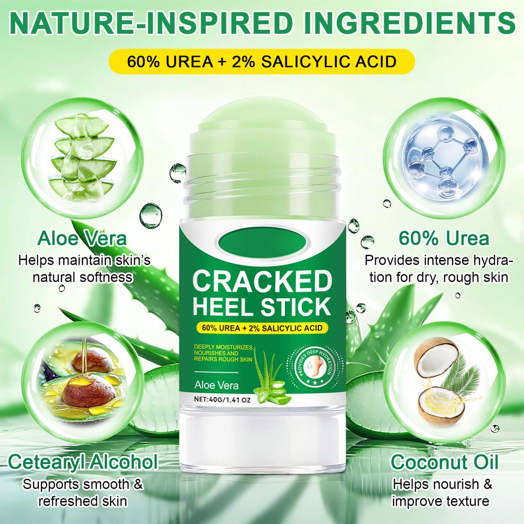 Aloe Fußpflegestift 40g, Weichmachender Peeling-Feuchtigkeitscreme-Pflegestift 40g