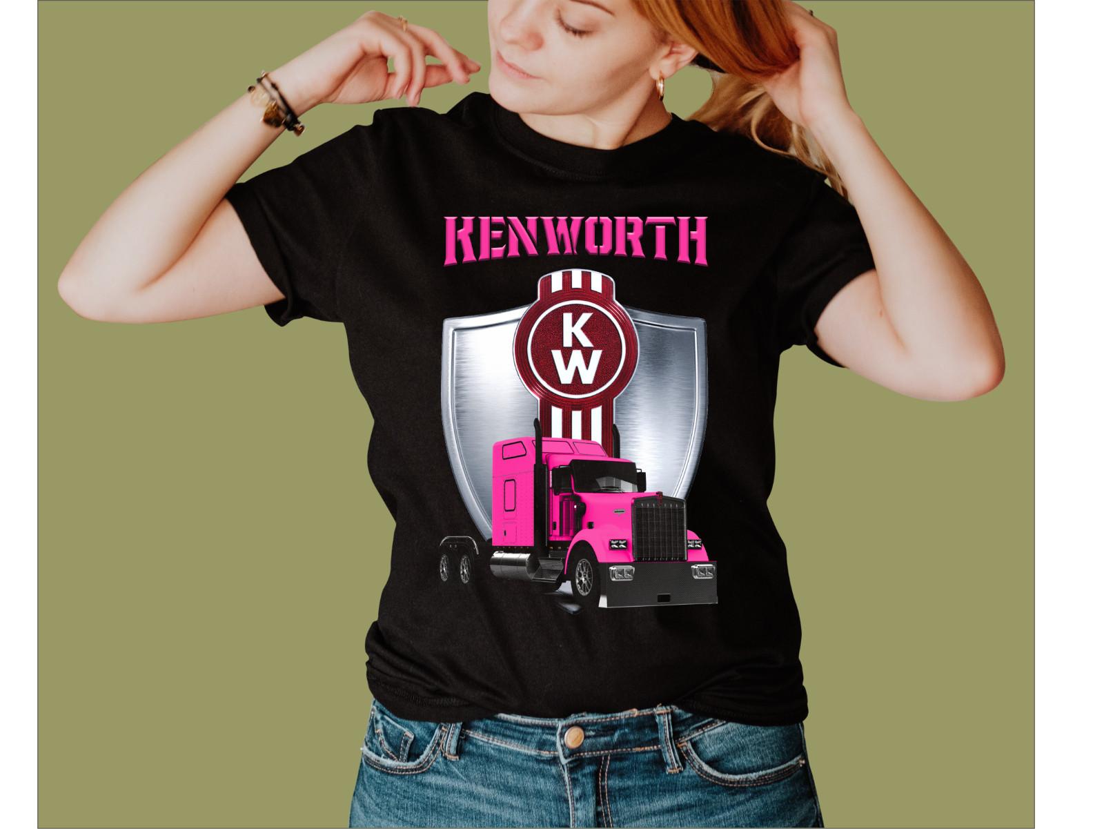 PINK KENWORTH TRUCK T-SHIRT XL