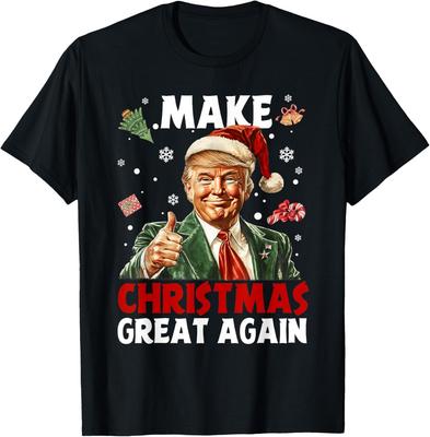 Make Christmas Great Again Santa Funny Trump Xmas Unisex T-Shirt