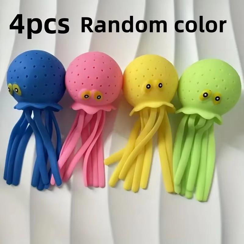 2/4Pcs Playful Octopus Squirting Water when Pinched Toy Novel and Interesting Interactive Game Perfect for Festive Parties Funny