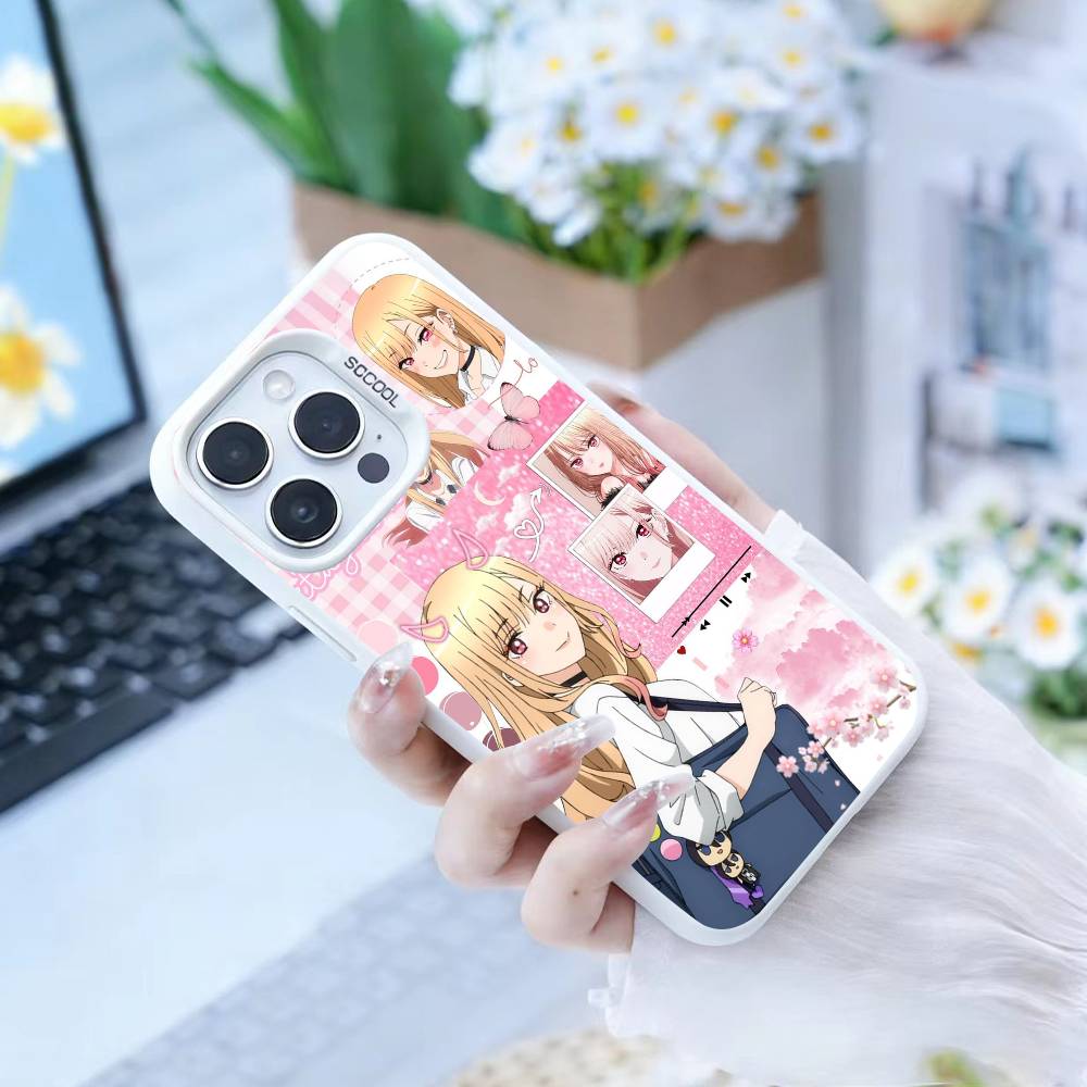 

S-Darling Марин Китагава Цветной Серебристый Чехол Для Телефона Для iPhone 17,16,15,14,13,12,Pro MAX Черный Матовый Ударопрочный Чехол iPhone16pro