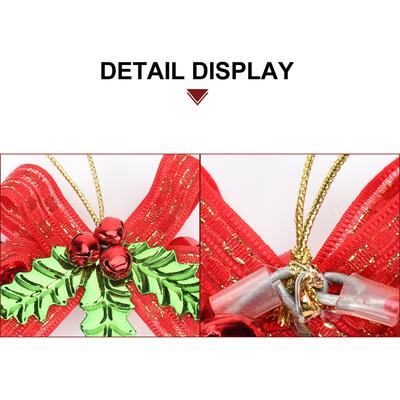 1Pcs Christmas Bell Wreath Festive Colorful Hanging Garland Door Wall Stair Christmas Accessory Decoration Floral Pendant