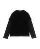 CARGOBROS FOR WOMAN Lettering Layered Long Sleeve (Black/Charcoal)