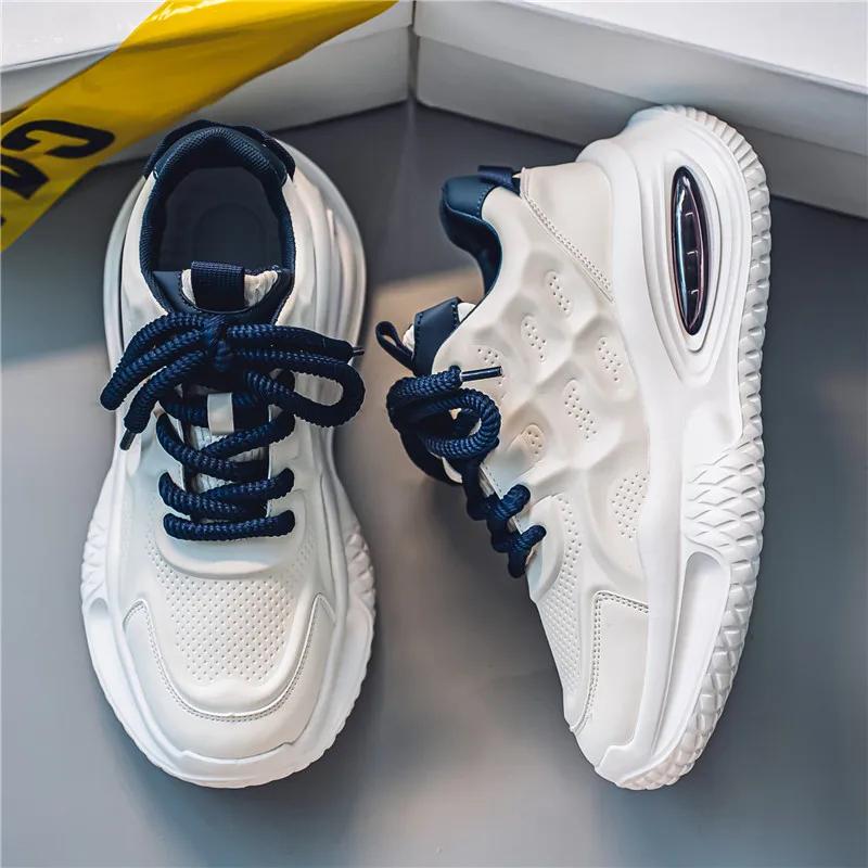 

Модные мужские кроссовки Мужские кроссовки Лоферы Обувь для мужчин Спорт и отдых Мягкие и удобные Толстая подошва Износостойкая Мода 44