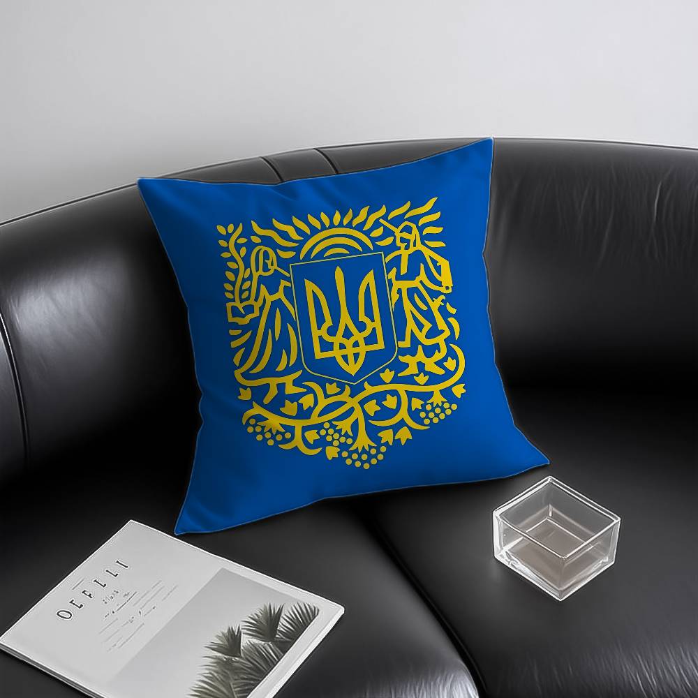 Blue Yellow Ua-Ukr-Ukraine Pillow Case Anti-dustmite Invisible zipper Sofa Bed