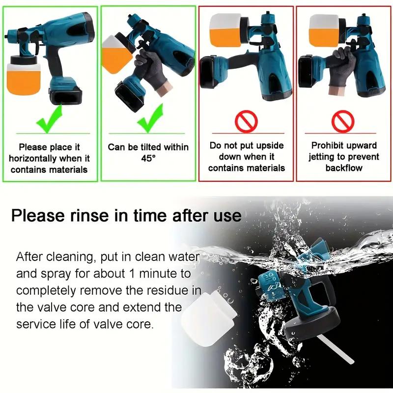 1000ML Electric Spray Gun High Power Cordless Paint Sprayer HVLP Auto Furniture Steel Coating Airbrush For Makita 21V Battery