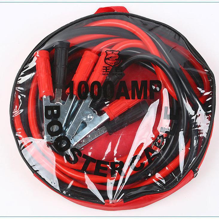 1000A Krokosvorka Bateriový kabel s plnou gumovou izolací pro startování auta