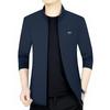 2024 Men's Versatile Stand Collar Jacket - Spring/Autumn Fashion, Solid Color, Thin and Casual