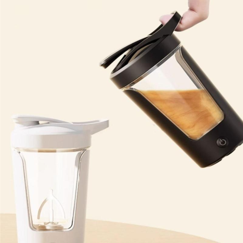 Taza Mezcladora Automática de 450ml Taza para Bebidas Antiderrames Batidora Casera Taza de Agua Giratoria Taza de Agitación Automática Taza para Café y Leche