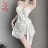New Temperament Satin Strap Suspender Sexy Nightdress V-neck Slim Strap Slim Pajamas
