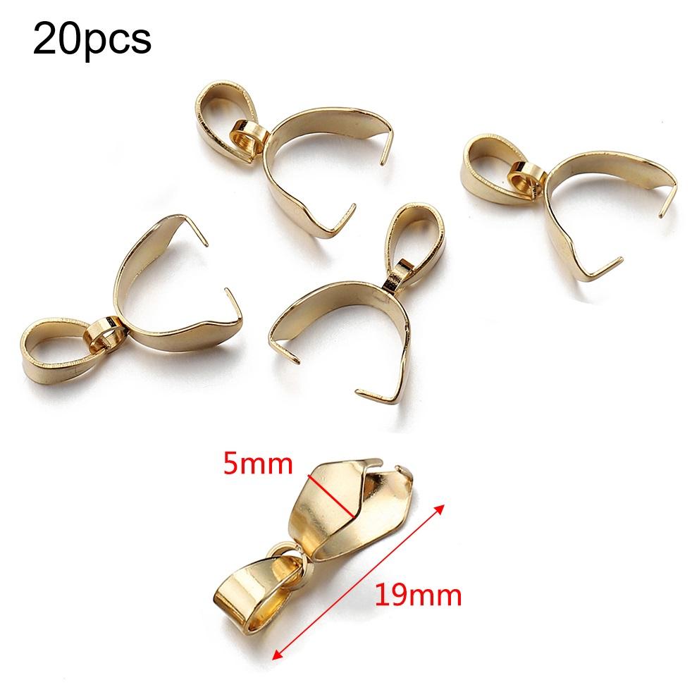 5pcs 20pcs Stainless Steel Star Pendant Pinch Bail Clip Melon Seeds Charm Clasps Connector Bulk for DIY Nacklace Making Findings