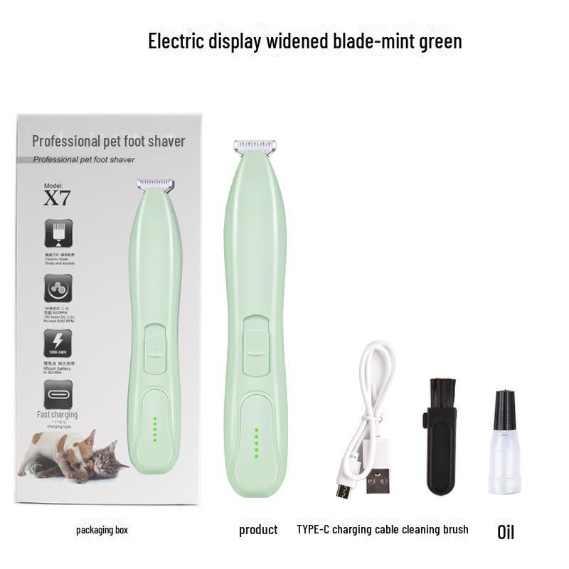 Аккумуляторный триммер для кошек и собак со светодиодной подсветкой