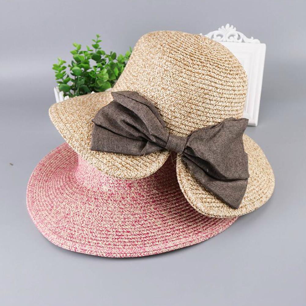 Women Elegant Bowknot Split Beach Cap