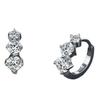 S925 Sterlingsilber Moissanit Ohrstecker mit diamantbesetzten Ohrklemmen - Leichter Luxus High-End Design