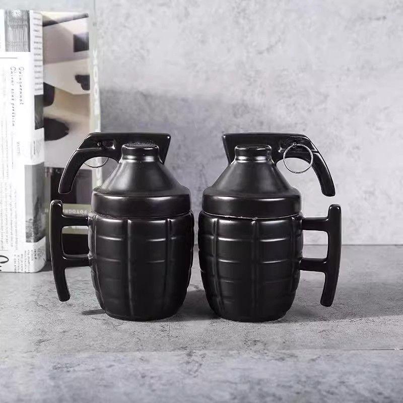 Baifenbai Home Furnishing Men's Grenade Creative Funny Cup Ceramic Cup Ins High Value Coffee Cup For Birthday Gift Mug Water Cup