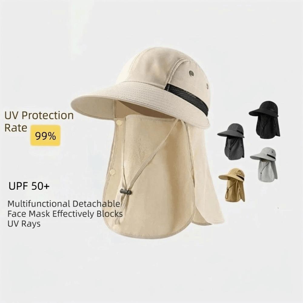 Waterproof Neck Flap Sun Hat Breathable UV Protection Cap Full Face Coverage Hat  Camping