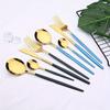 6Pcs Stainless Steel Teaspoon Set - Colorful Flatware for Cake, Fruit, Dessert, Coffee, and Snack