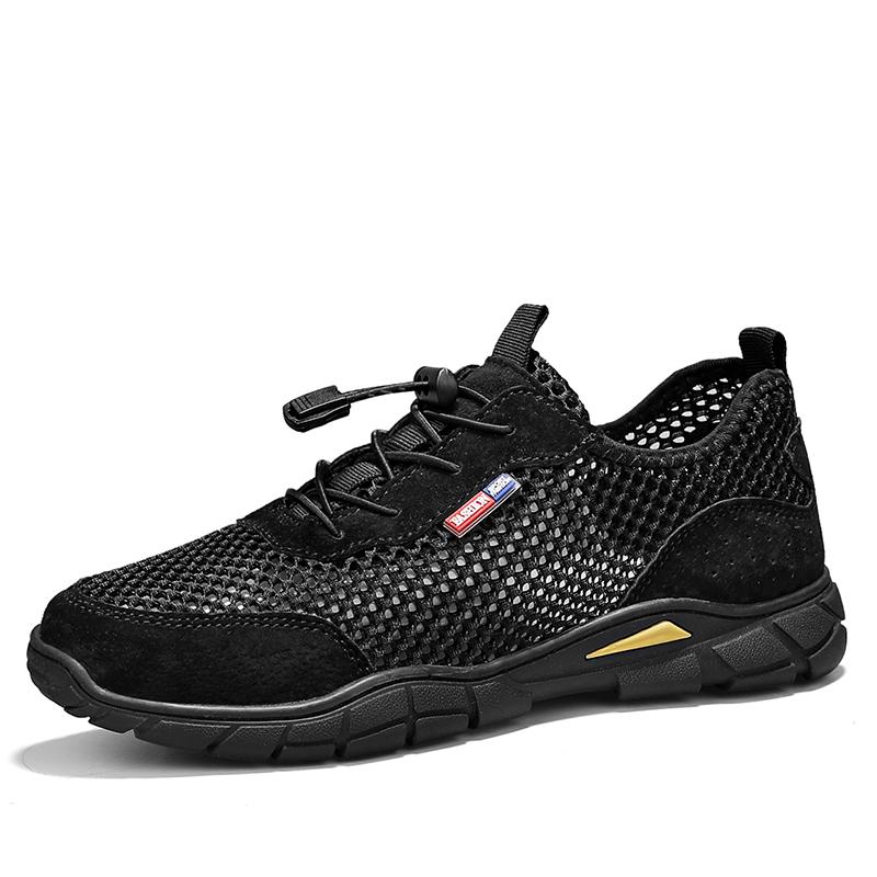 FashionBreathable Mens Mesh Footwear Handmade Office Man Formal Shoes Wedding Party Dress Shoes Breath Summer Driving Footwear Sneakers