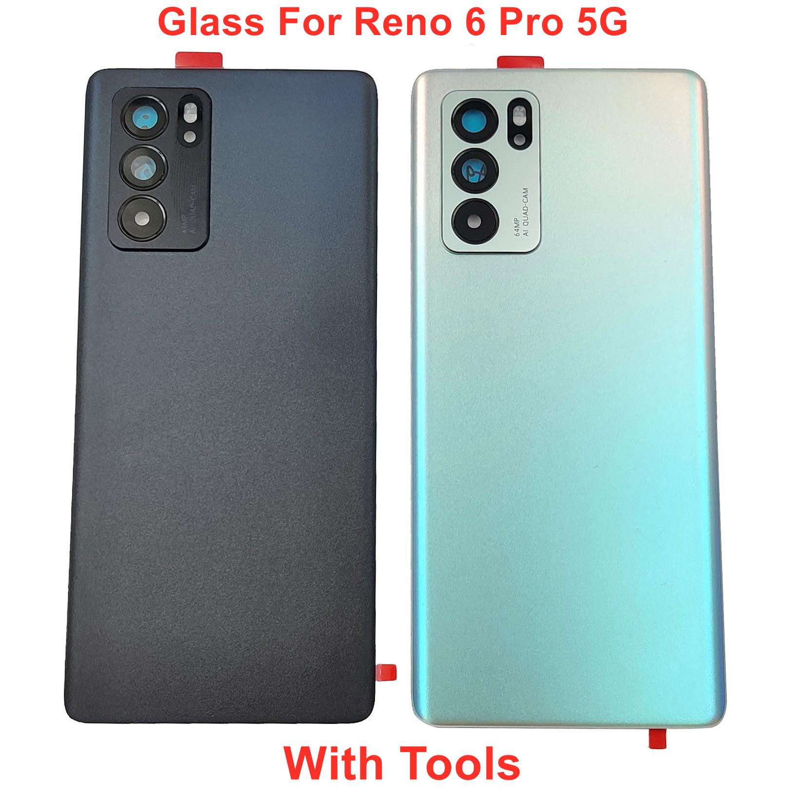 

Для OPPO Reno6 Pro 5G оригинальная крышка аккумуляторного отсека Reno 6 Pro задняя дверь задней панели корпуса + объектив камеры