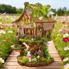 DIY Wooden Rowan's Treehouse Figurines Miniatures Assembled Casa with Light for Friends Birthday Gifts Home Decor Crafts