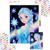 Diamonds Elsa Art Painting Kit Diamond Painting Home Decor Sparkling Snowflakes Magical Wand Frozen Theme Artwork for Fans and Collectors