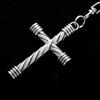 3D Cross Shape Stainless Steel Keychain Trendy Personality Design Fashion Car Key Pendant Practical Daily Gift