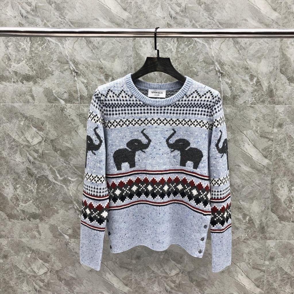 Unisex High-Quality Elephant Wool Sweater - Casual, Versatile, Trendy, Round-Neck for Autumn/Winter