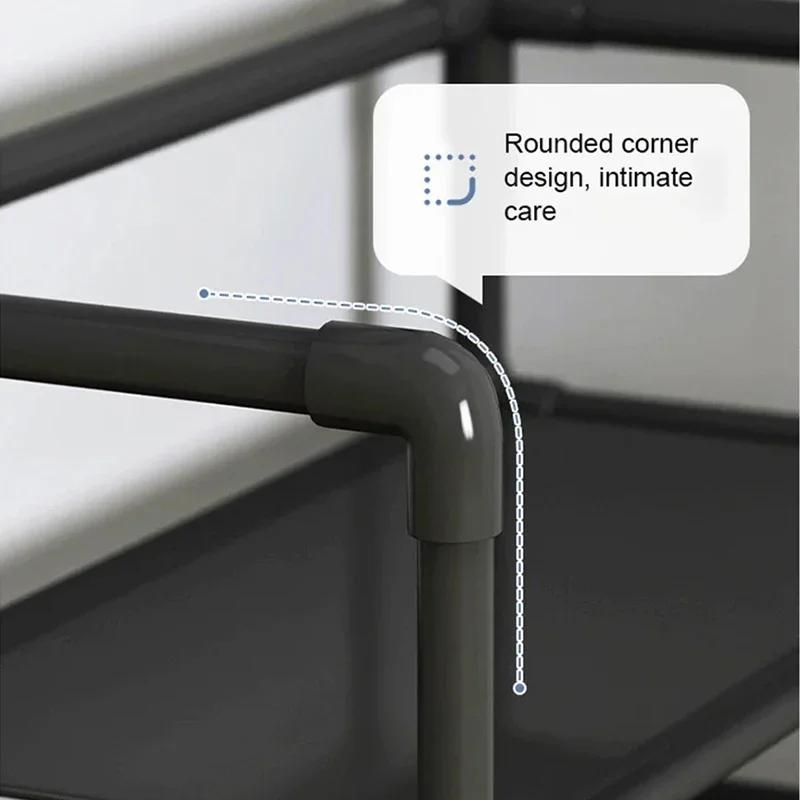 2 In 1 Shoes Clothes Organizer Multipurpose Carbon Steel Coat Rack Space Saving Floor Shoe Shelf Multi-layer Storage Organizer