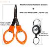 Multifunctional Mini Fishing Pliers with Foldable Lure Scissors, Stainless Steel, Portable Design, Curved Mouth Hook Remover