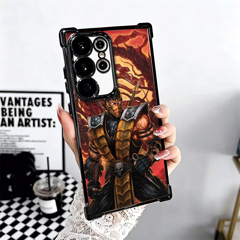 Mortal Kombat Game Plating Phone Case For Samsung Galaxy S24 S25 FE S26 Edge S23 Ultra S22 S21 Plus S20 Anti-Fall Airabag Cover