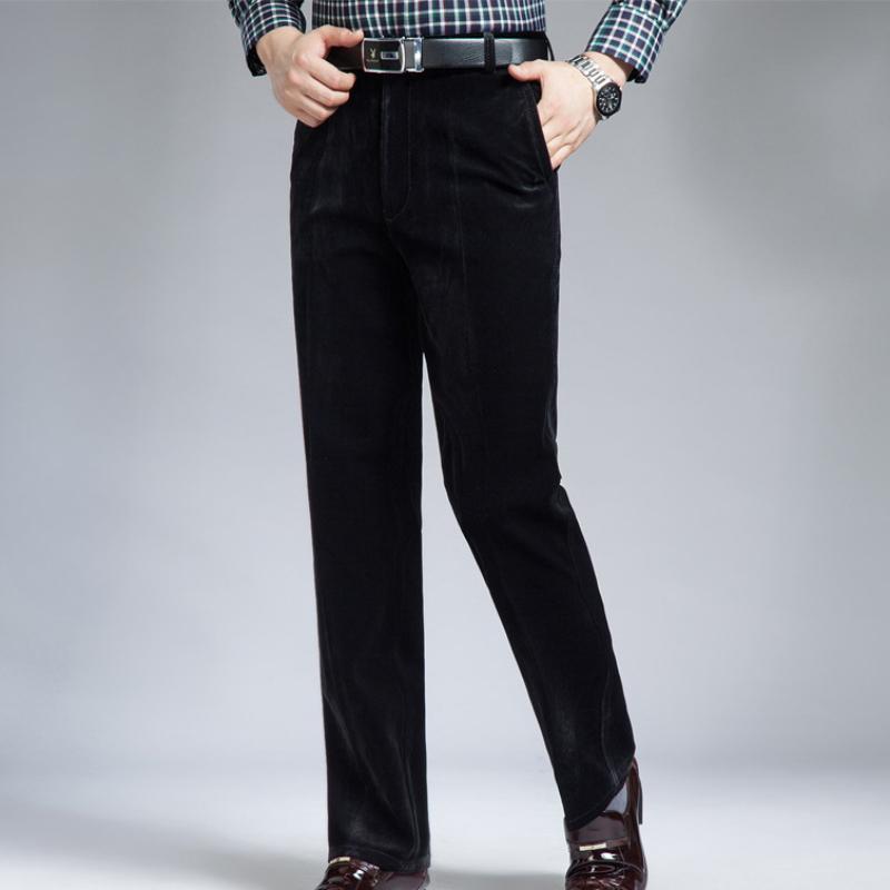 

Брюки мужские вельветовые брюки эластичные прямые брюки повседневные свободные брюки с высокой талией винтажный ретро 34