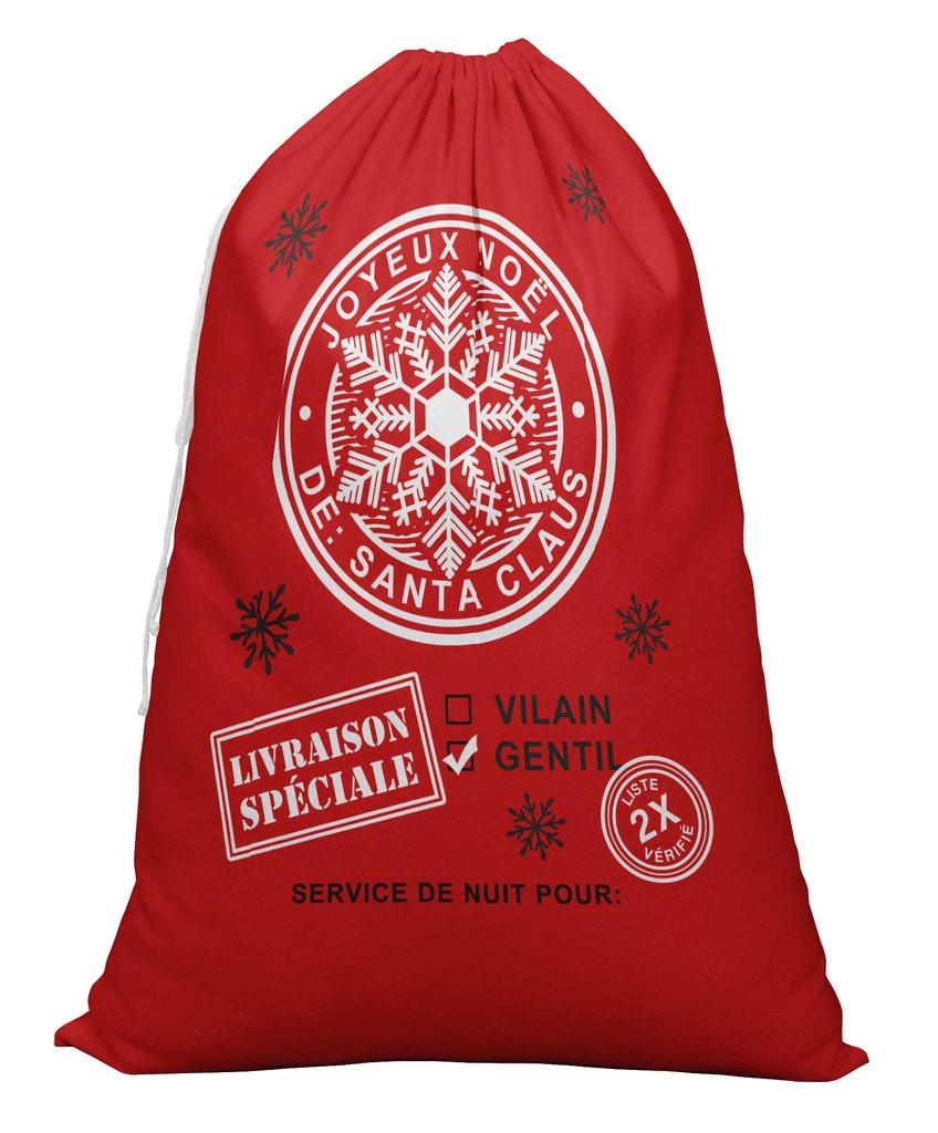 Printtoo Pack Of 2 Drawstring Special Delivery Extra Large Size Christmas Sack Re-Usable Xmas Present Storage 27x20 Inch