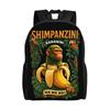 Shimpansinni Bananini, Mochila Banana Macaco para Homens Mulheres Cool Estudante Dia a Dia Bolsas de Lona Italian Brainrot Laptop Bolsa de Presente
