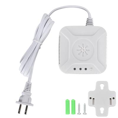 Sensor Detector de Fugas de Gas Combustible para el Hogar Alarma de Gas Licuado Alta Sensibilidad para Seguridad del Hogar Enchufe US 90‑240V