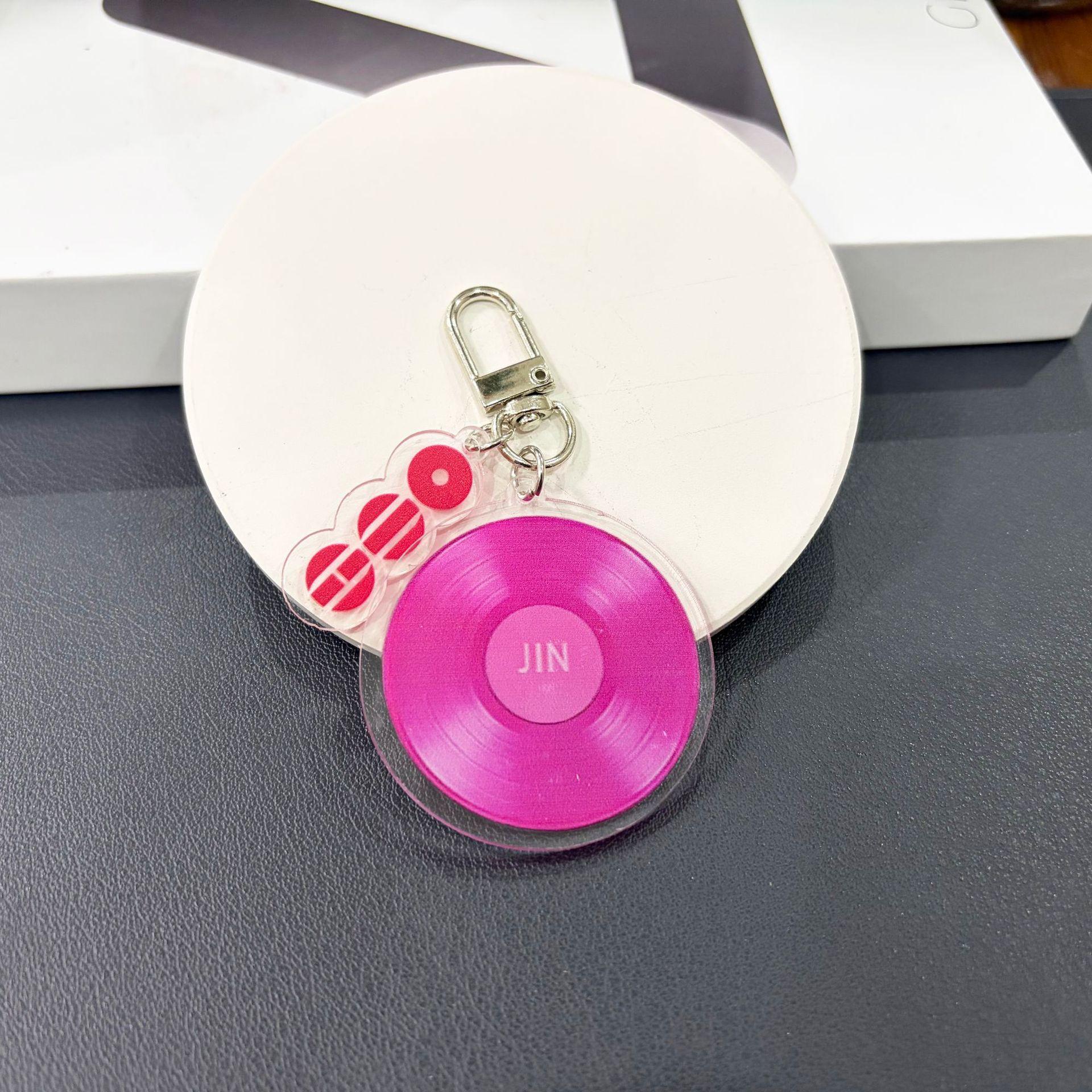 

BTS 2025 FESTA Animal Costume Cartoon Acrylic Keychain, Bangtan Boys Cute Cartoon Keyring with Member Name Tag, Kpop ARMY Fans Bag Charm JIN