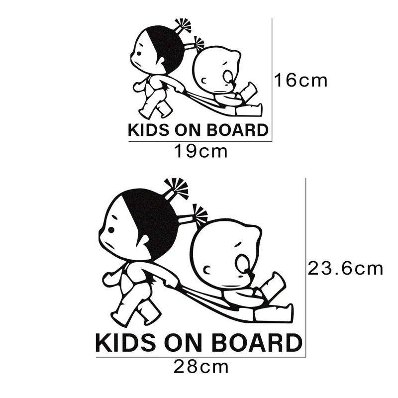 Car Body Window Windshield Creative Vinyl Decal Sticker Kids On Board Safety Warning Sign Decoration Auto Exterior Accessories
