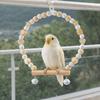 Wooden Parrots Perches Toys Sturdy Exercise Playstand Chew Toys Bird Cage Swing  Bird Training