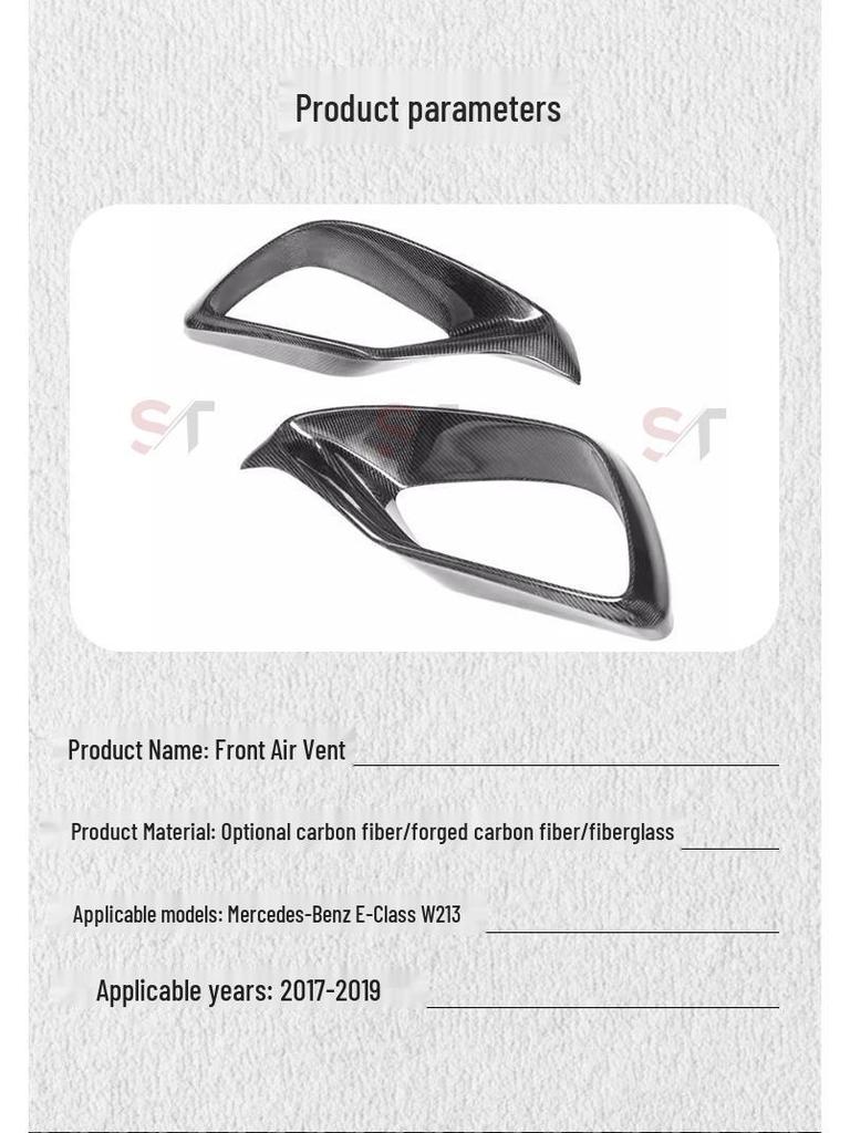Mercedes-Benz E-Class W213 E63S Carbon Fiber Front Bumper Air Vent