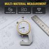 Pointed Head Thickness Gauge 0-10mm Range Measuring Tool Dial Thickness Gauge  For Leathercraft