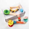 Wooden Cartoon Animal Rattle Clapper: Toddler Educational Orff Instrument for Early Music Learning