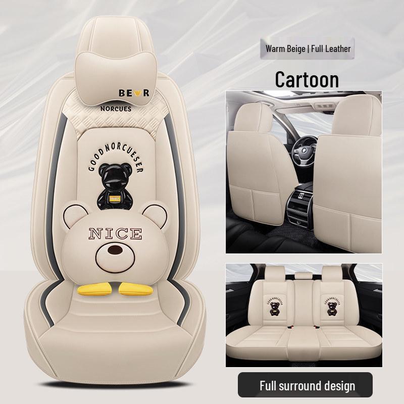 Ouzhi Goddess Cartoon Car Seat Cushion Cover - Universal Fit for All Seasons