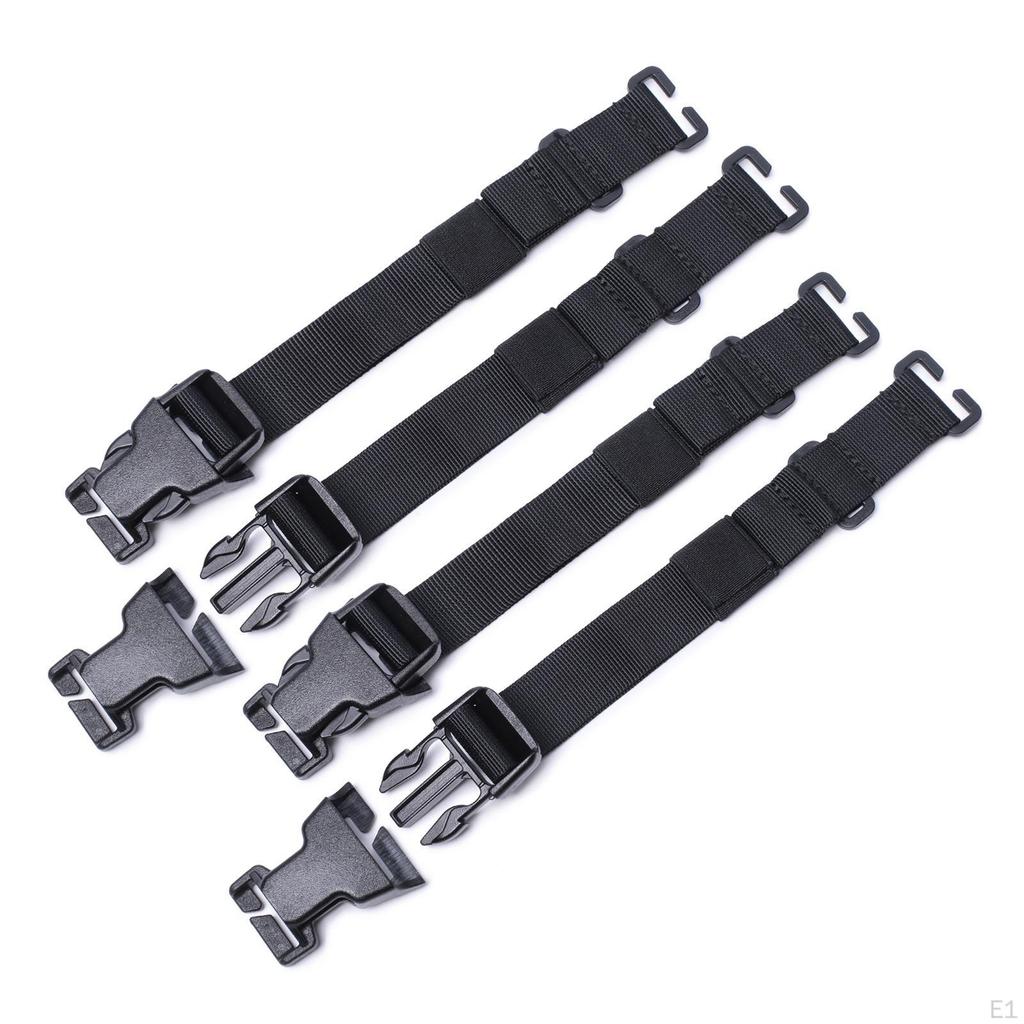 4 Pieces Adjustable Bag Backpack Chest Strap Belt Straps Storage Outdoor Camping Accessories