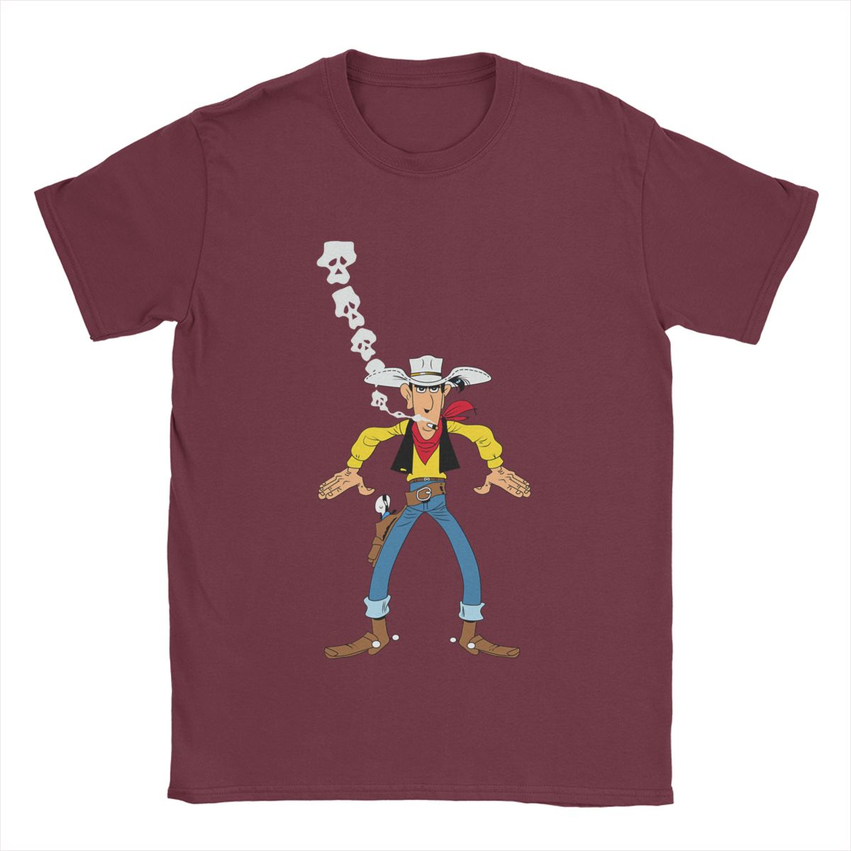 

Lucky Luke Ти Готовий Чоловічі Футболки Мультяшні Смішні Футболки З Коротким Рукавом З Круглим Вирізом Чиста Бавовна Дорослі Топи L
