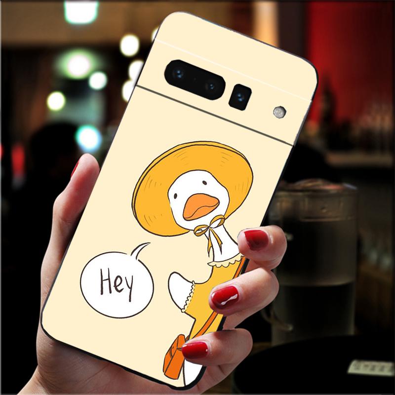 

Cartoon Duck Phone Case For Google Pixel 10 9 Pro XL 9A 8 7 6 Pro Pixel 8A 7A 6A Pixel 8 7 6 5 Google Pixel 6