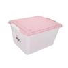 86L Transparent Plastic Rolling Storage Box