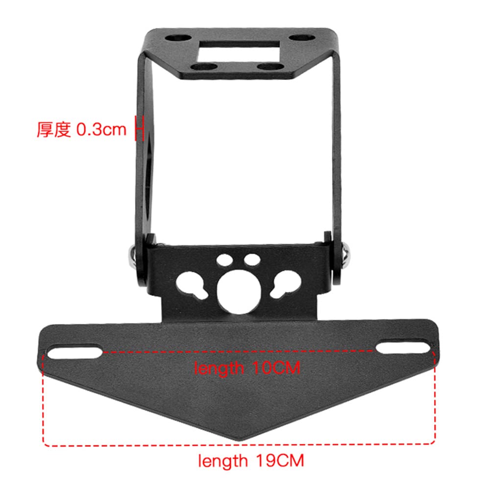 LEDISHUN Black Fender Eliminator Kit with License Plate Holder for Kawasaki Ninja 400 Z400 (2018-2023) and Ninja 250 Z250 (2019-2023)